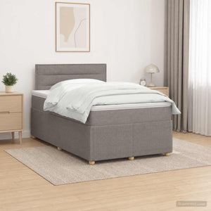 Κρεβάτι box spring με στρώμα Taupe 120 x 190 cm Ύφασμα