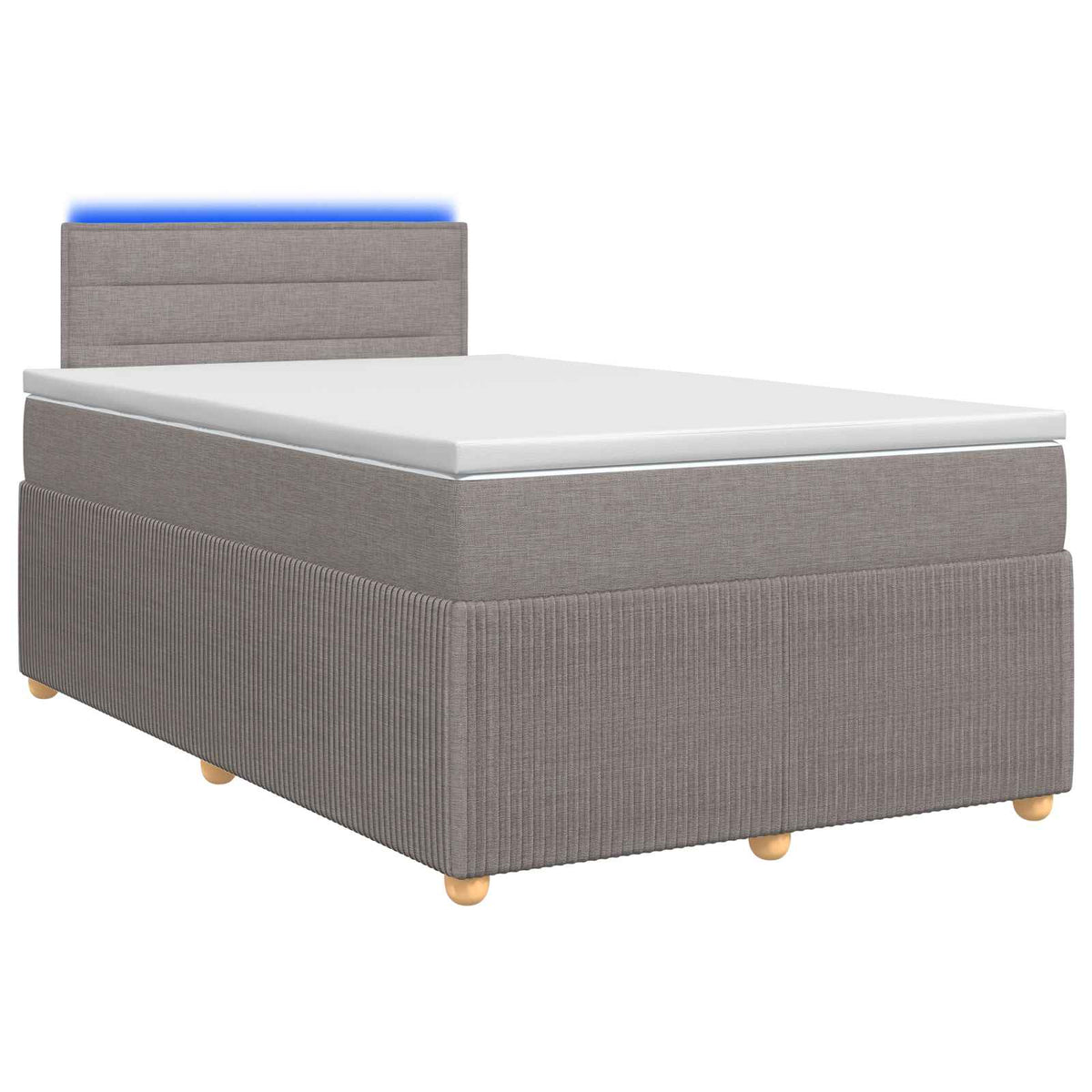 Κρεβάτι box spring με στρώμα Taupe 120 x 190 cm Ύφασμα