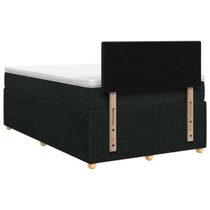 Κρεβάτι box spring με στρώμα Μαύρο 120 x 190 cm Ύφασμα