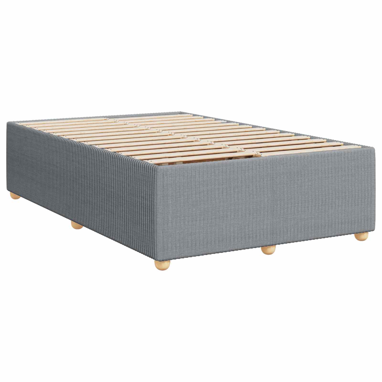 Κρεβάτι box spring με στρώμα Ανοιχτό γκρι 120 x 200 cm Ύφασμα - Pakobazaar