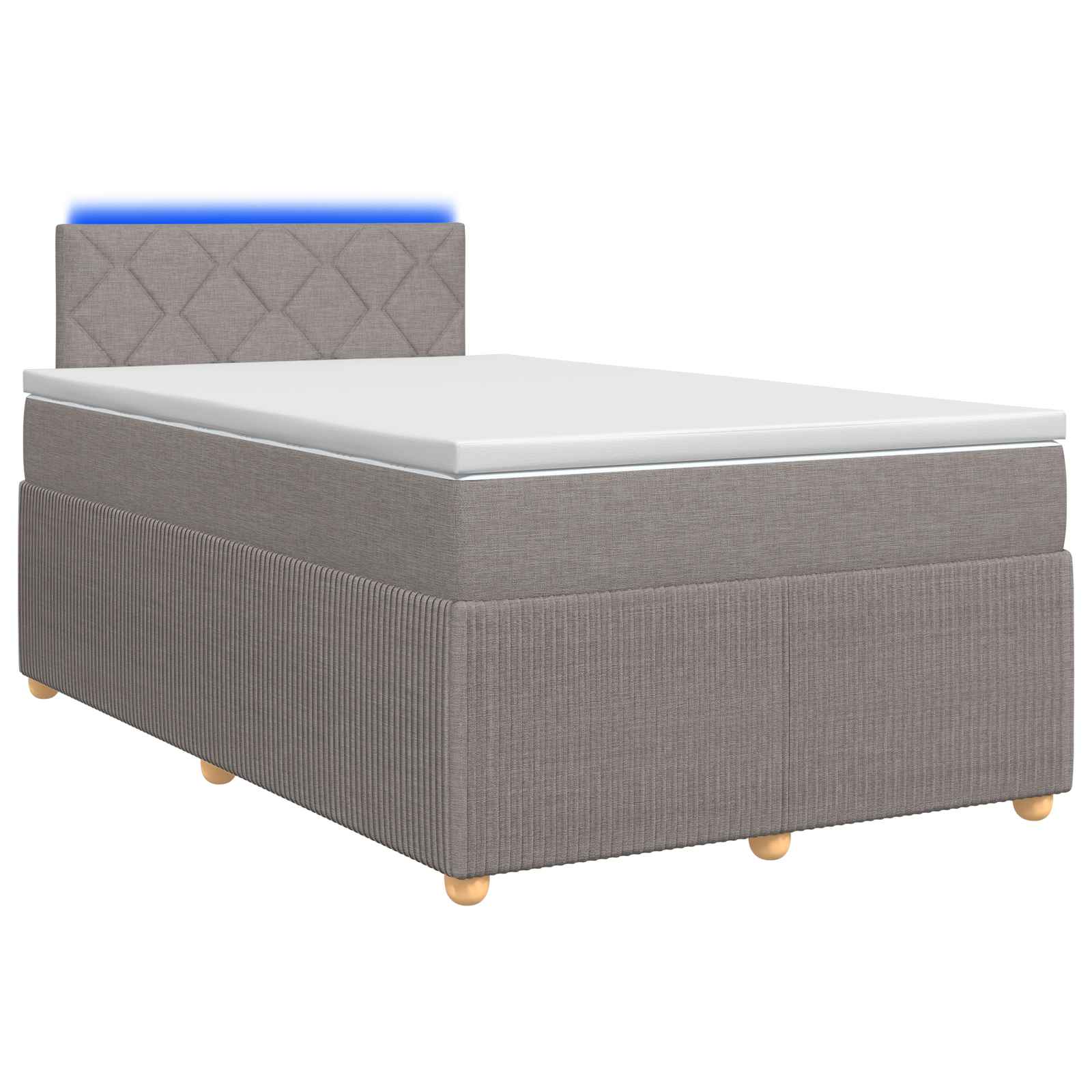 Κρεβάτι box spring με στρώμα Taupe 120 x 200 cm Ύφασμα