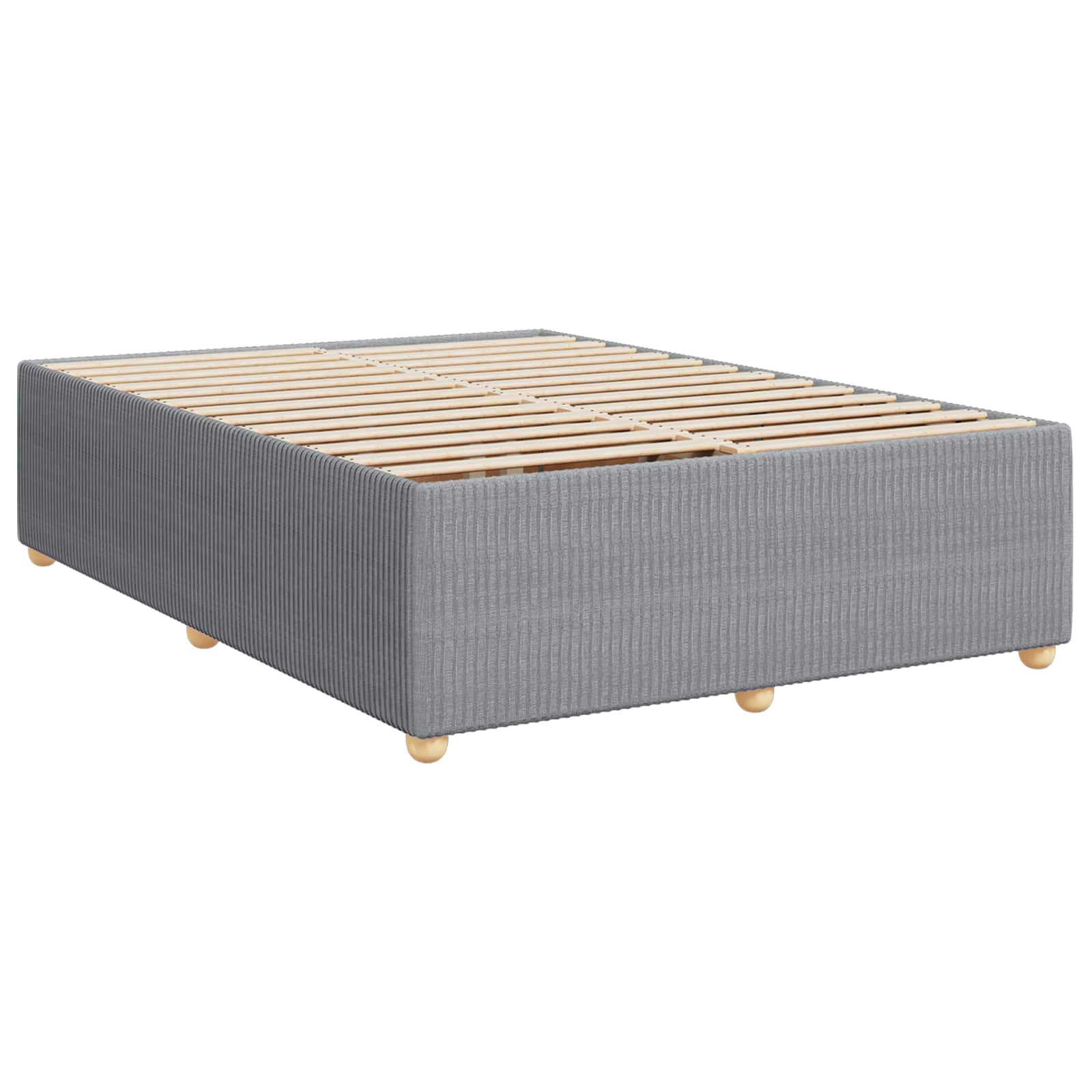 Κρεβάτι box spring με στρώμα Ανοιχτό γκρι 140 x 190 cm Ύφασμα - Pakobazaar