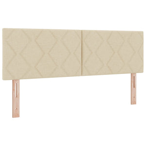 Κρεβάτι box spring με στρώμα Κρεμ 160 x 200 cm Ύφασμα