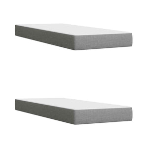 Κρεβάτι box spring με στρώμα Ανοιχτό γκρι 200 x 200 cm Ύφασμα - Pakobazaar