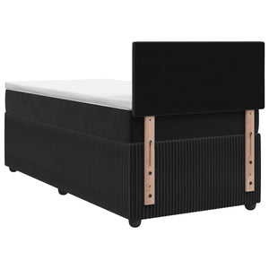 Κρεβάτι box spring με στρώμα Μαύρο 90 x 200 cm Βελούδο