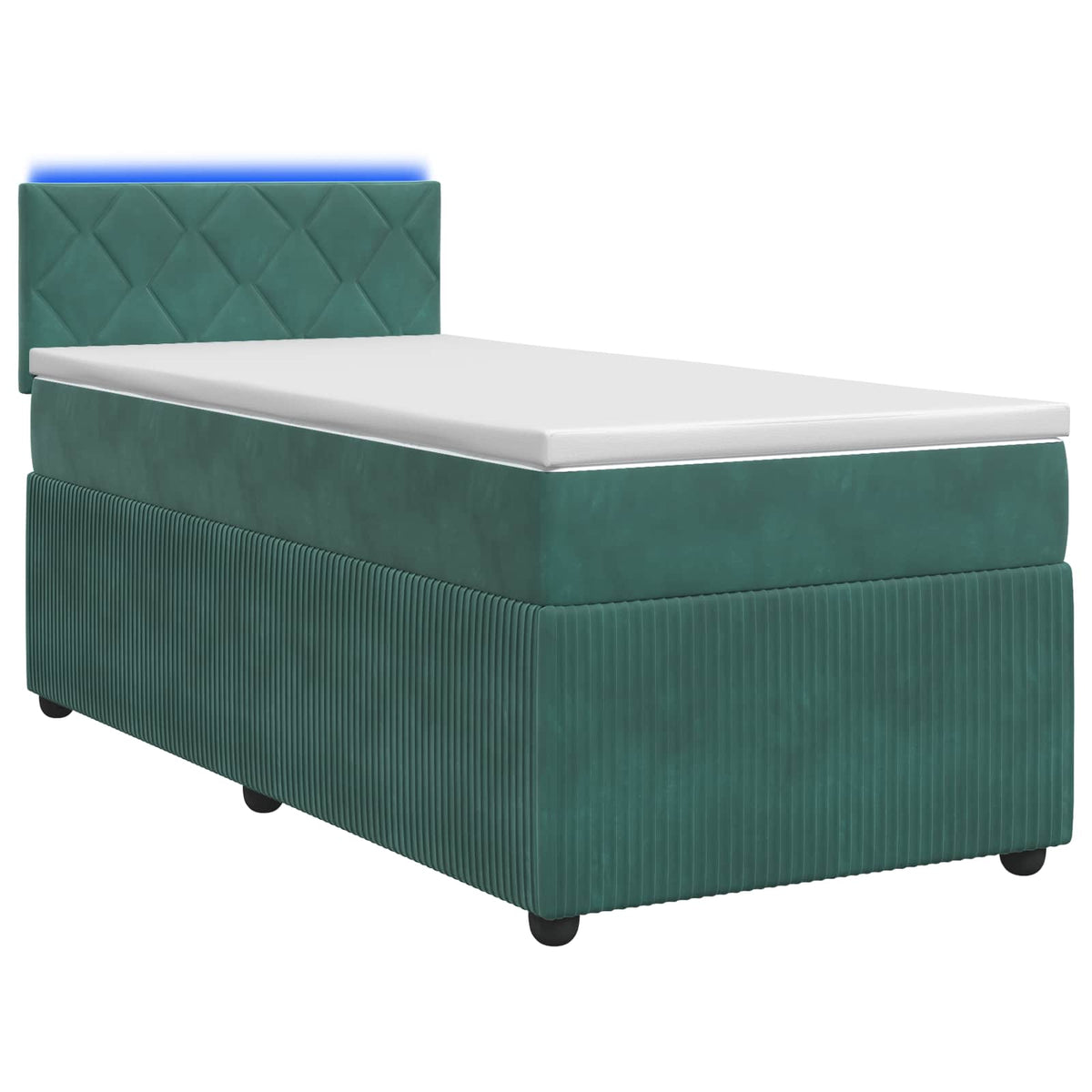 Κρεβάτι box spring με στρώμα Σκούρο Πράσινο 100 x 200 cm - Pakobazaar
