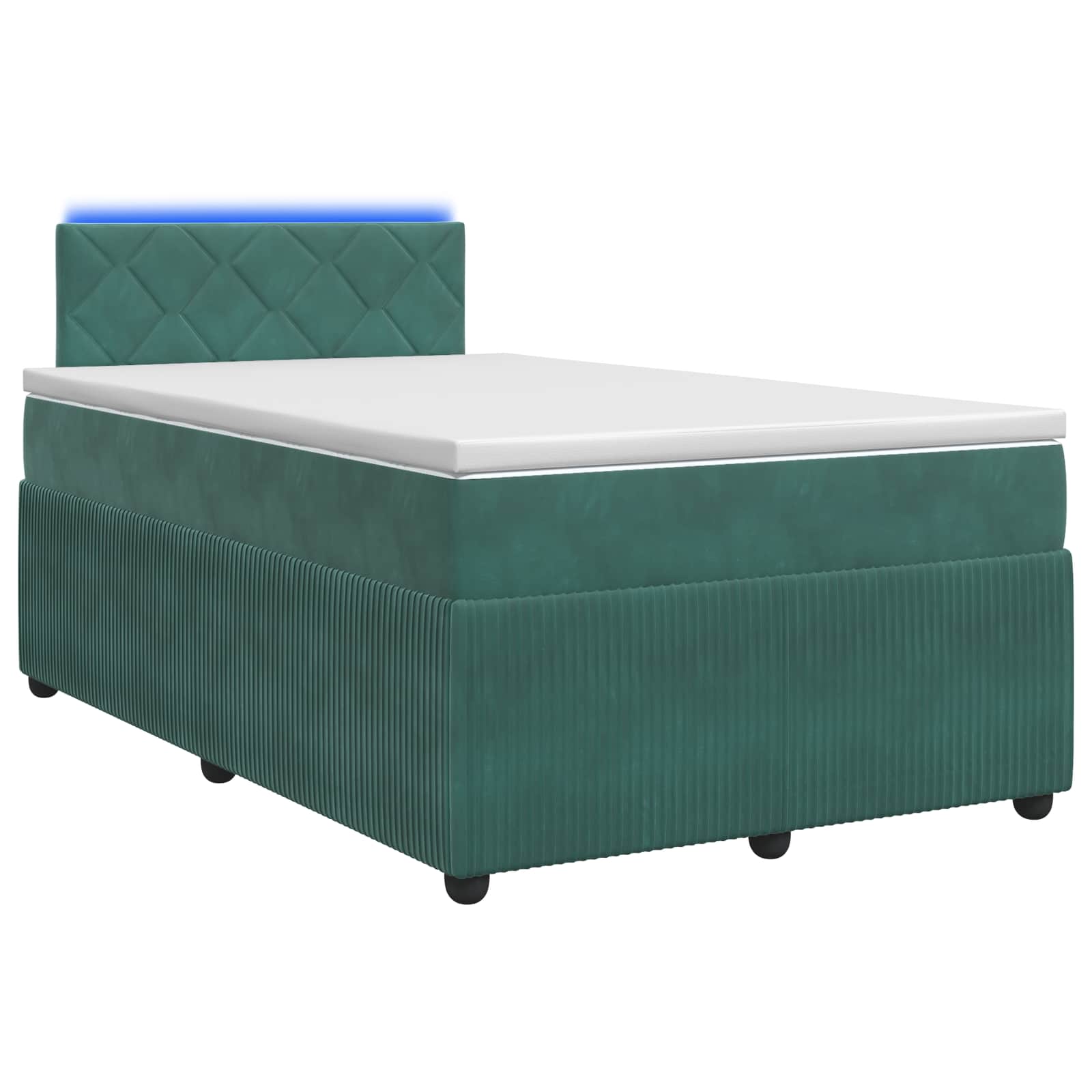 Κρεβάτι box spring με στρώμα Σκούρο Πράσινο 120 x 190 cm - Pakobazaar