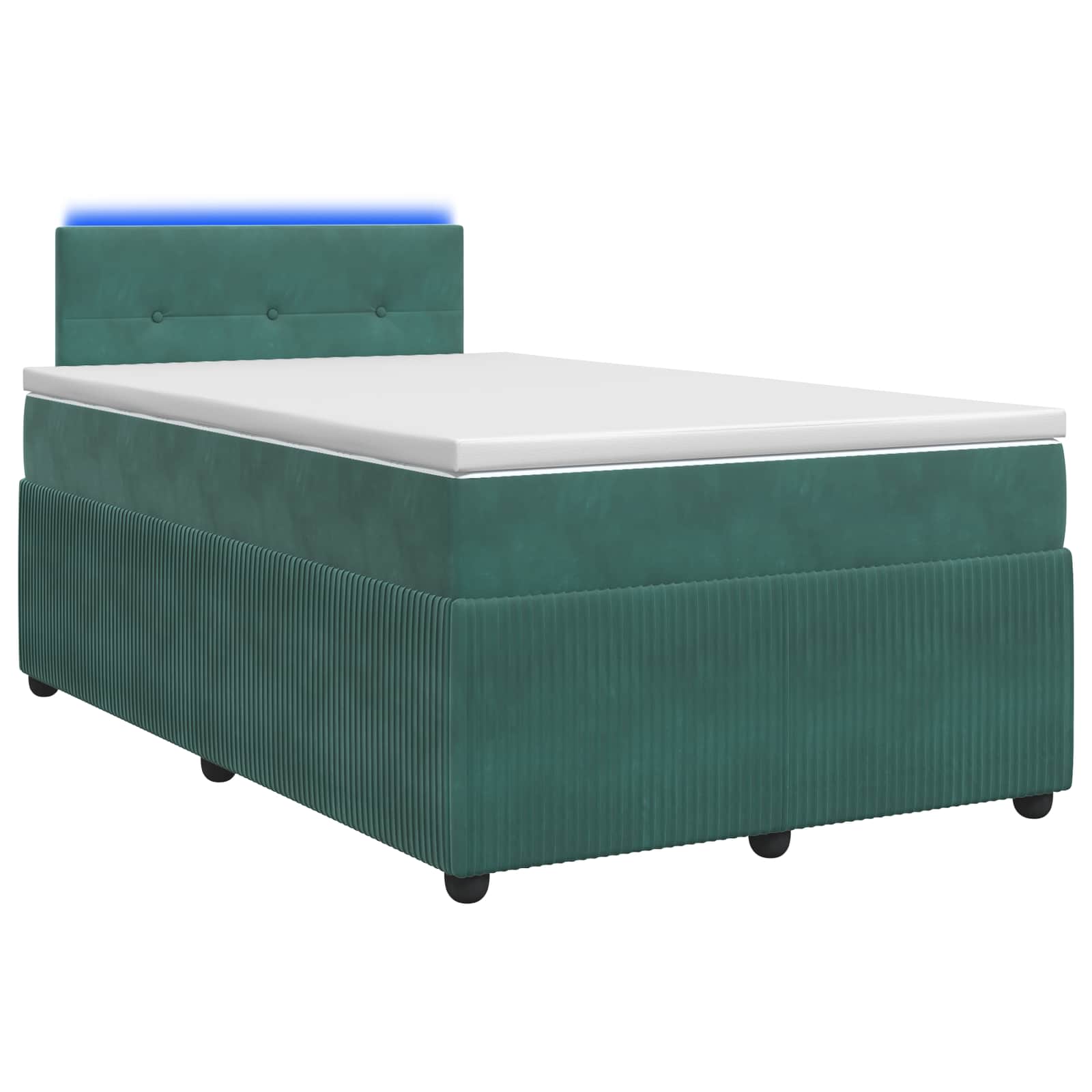 Κρεβάτι box spring με στρώμα Σκούρο Πράσινο 120 x 200 cm