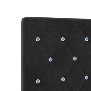 Κρεβάτι box spring με στρώμα Μαύρο 140 x 200 cm Βελούδο - Pakobazaar