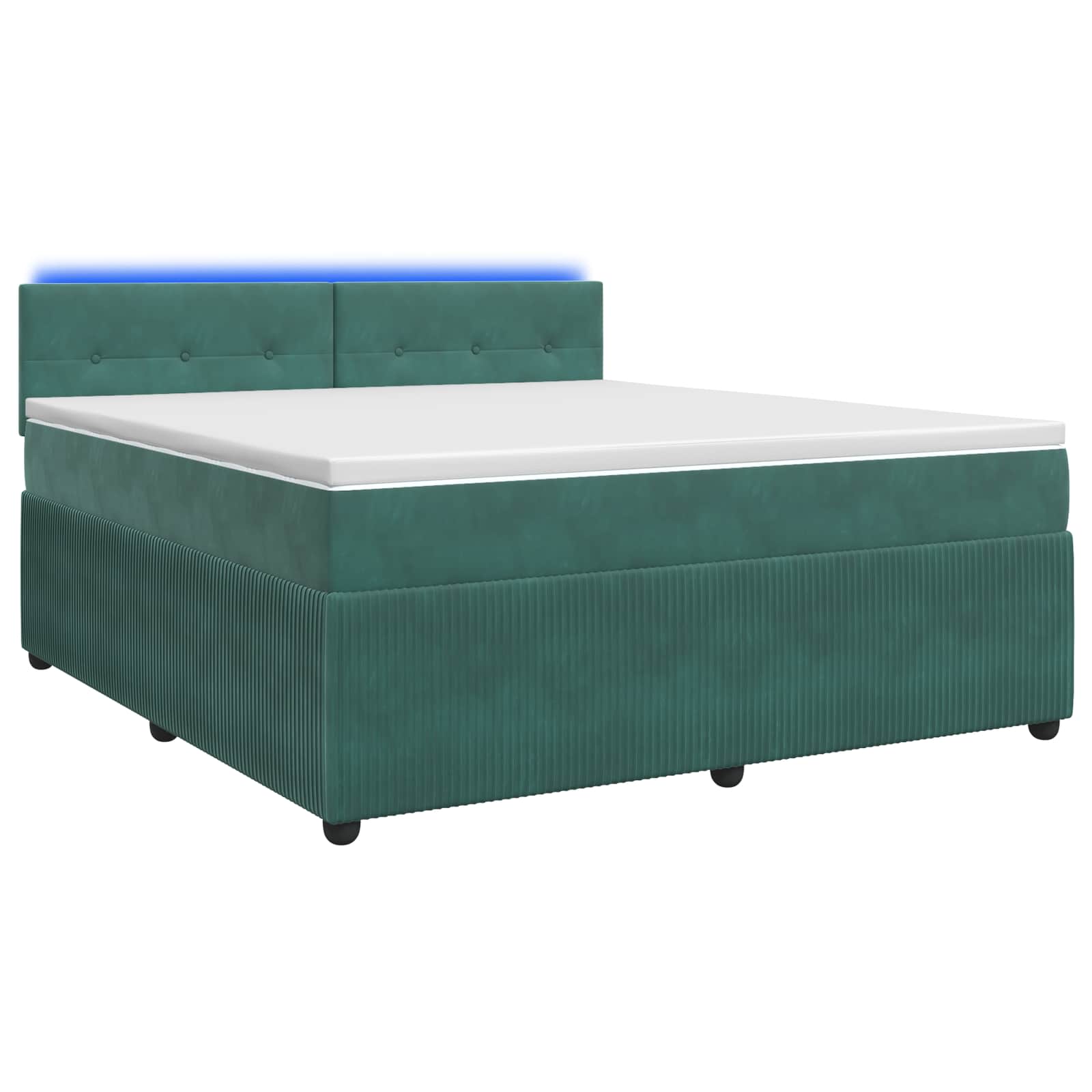 Κρεβάτι box spring με στρώμα Σκούρο Πράσινο 140 x 200 cm - Pakobazaar
