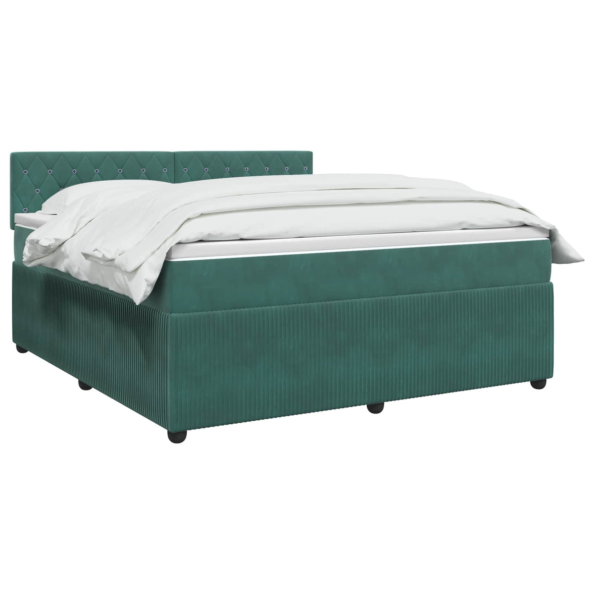 Κρεβάτι box spring με στρώμα Σκούρο Πράσινο 160 x 200 cm