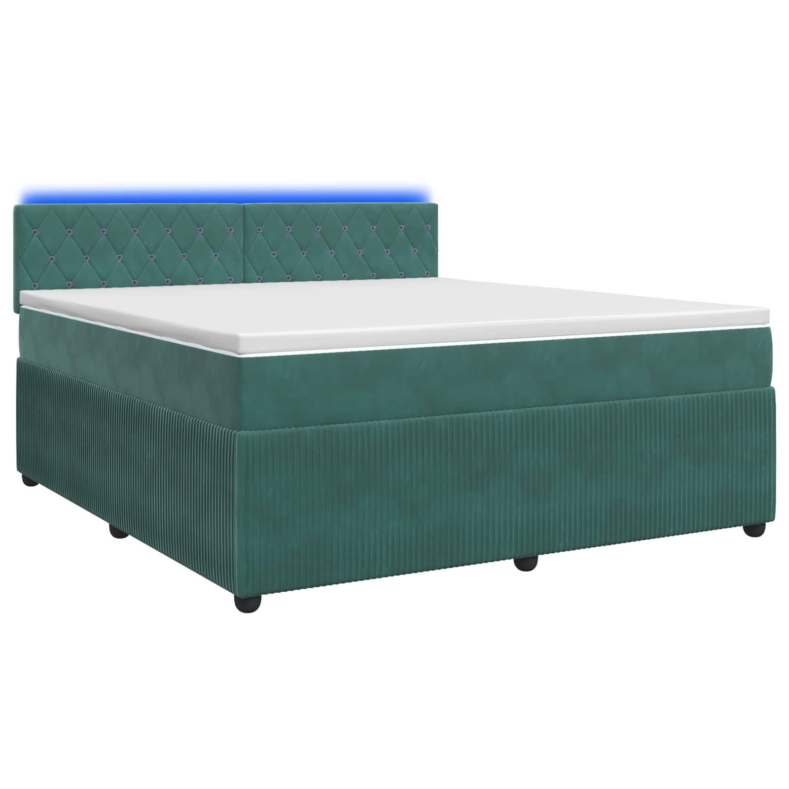 Κρεβάτι box spring με στρώμα Σκούρο Πράσινο 180 x 200 cm - Pakobazaar