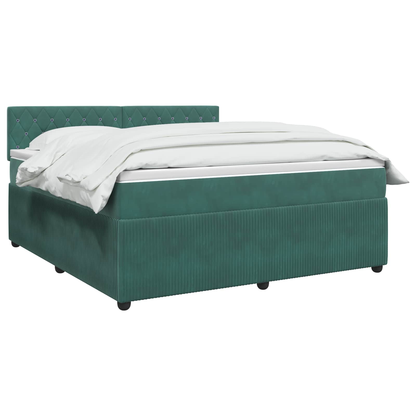 Κρεβάτι box spring με στρώμα Σκούρο Πράσινο 180 x 200 cm - Pakobazaar