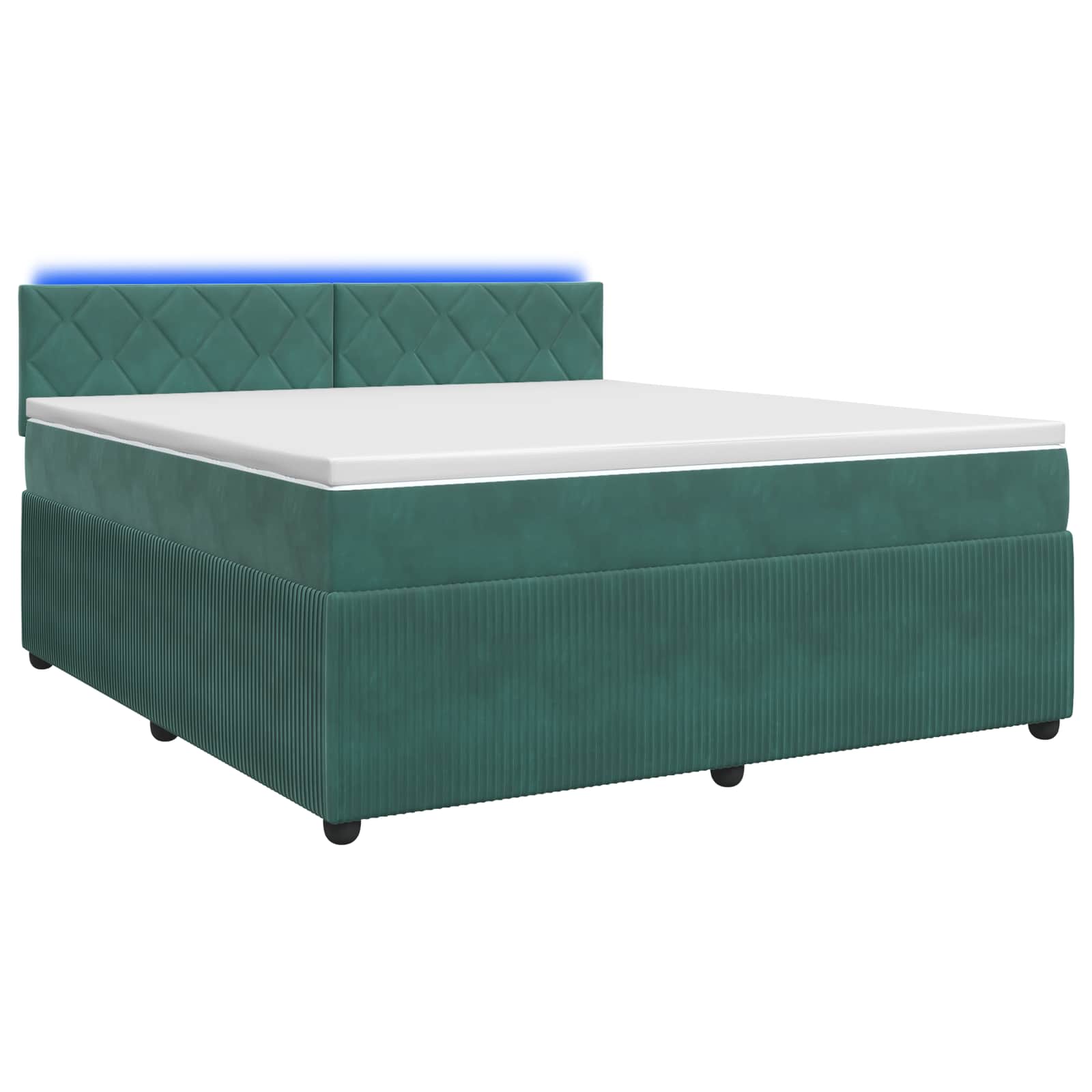 Κρεβάτι box spring με στρώμα Σκούρο Πράσινο 180 x 200 cm - Pakobazaar