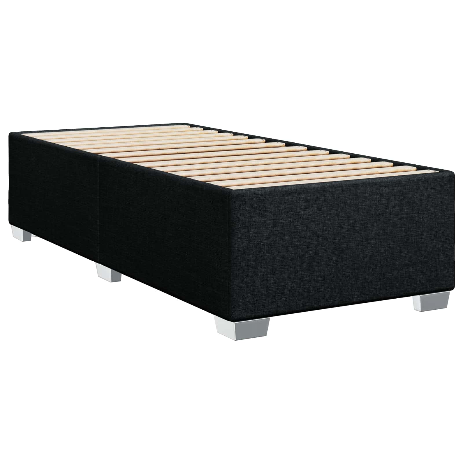 Κρεβάτι box spring με στρώμα Μαύρο 80 x 200 cm Ύφασμα
