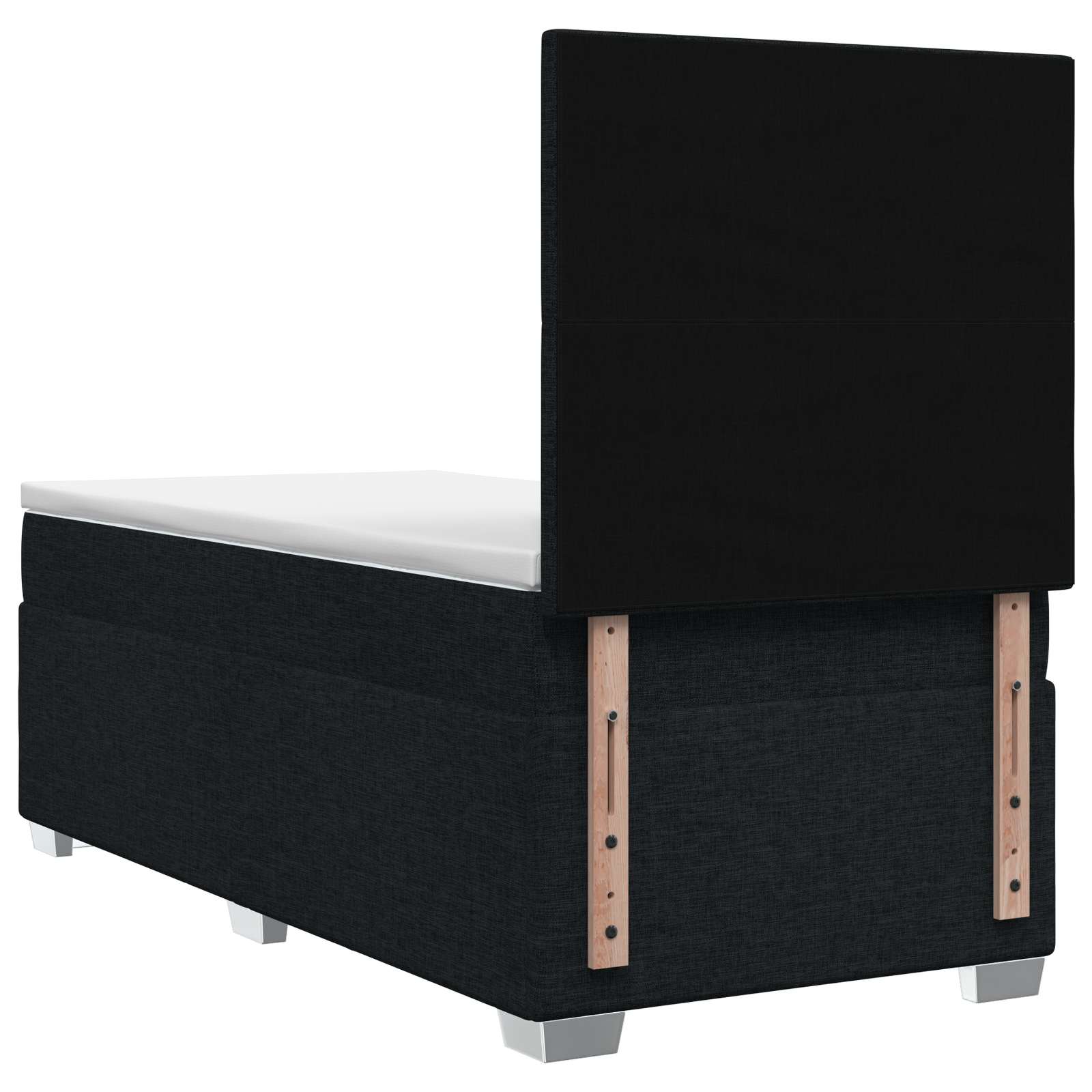 Κρεβάτι box spring με στρώμα Μαύρο 80 x 200 cm Ύφασμα