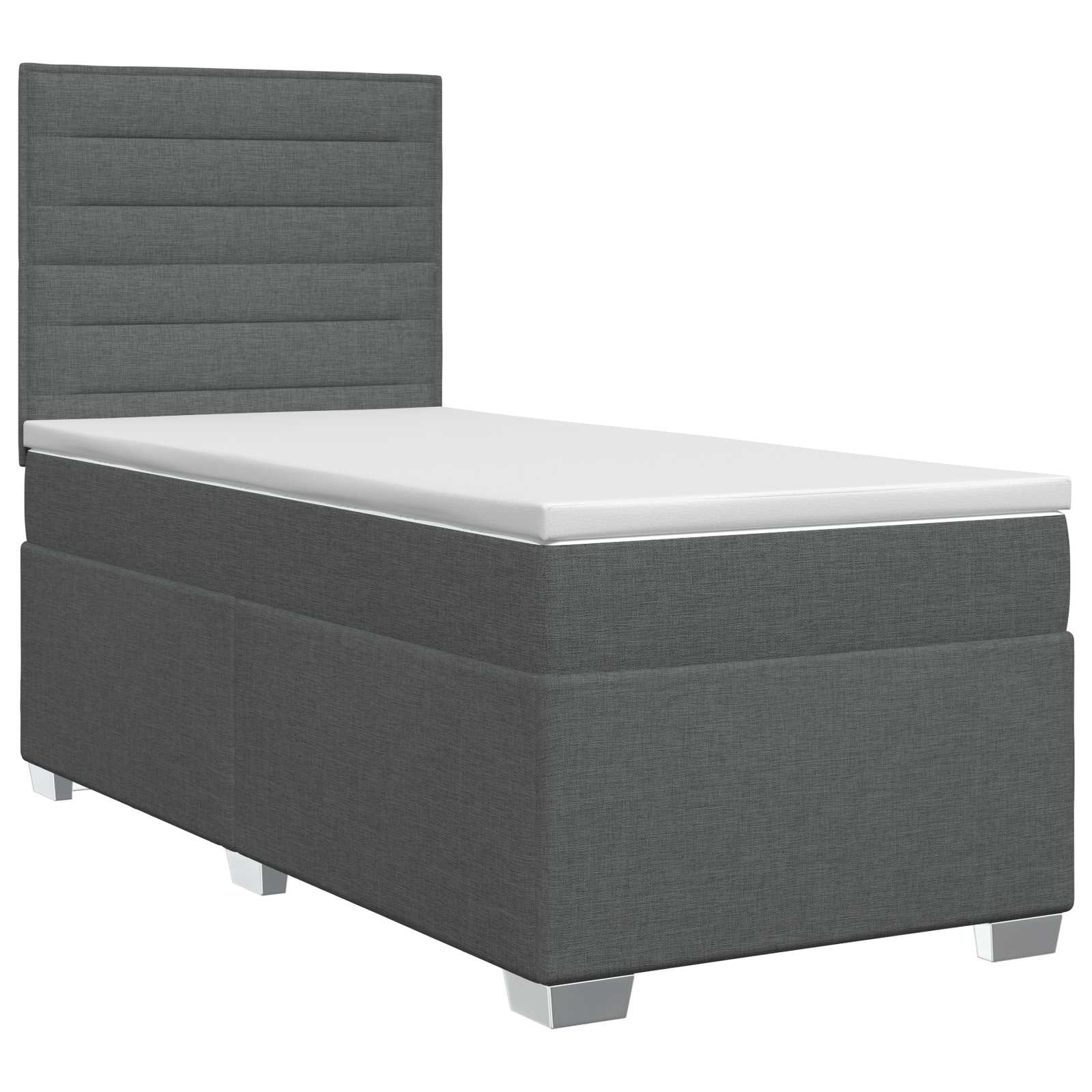 Κρεβάτι box spring με στρώμα Σκούρο Γκρι 90 x 190 cm Ύφασμα