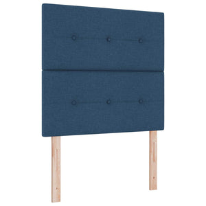 Κρεβάτι box spring με στρώμα Μπλε 90 x 190 cm Ύφασμα