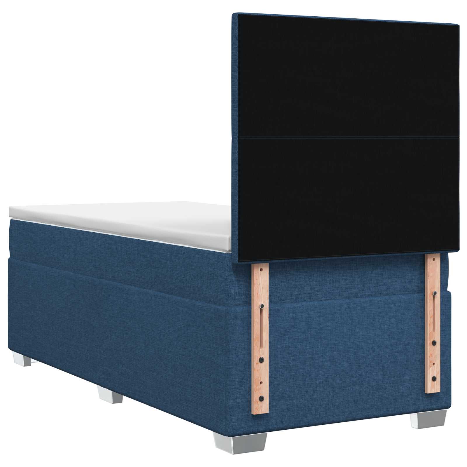 Κρεβάτι box spring με στρώμα Μπλε 90 x 190 cm Ύφασμα - Pakobazaar
