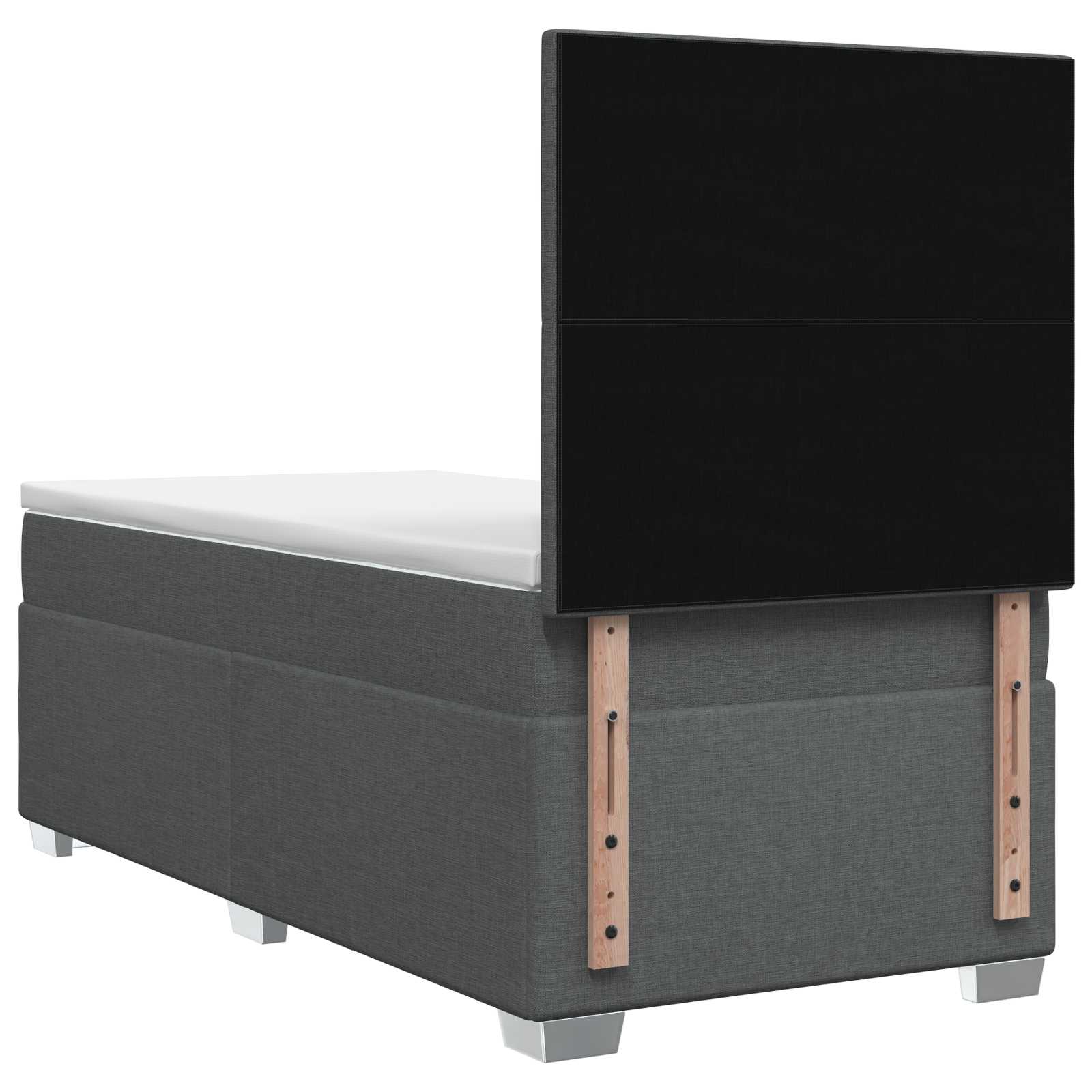 Κρεβάτι box spring με στρώμα Σκούρο Γκρι 90 x 200 cm Ύφασμα - Pakobazaar