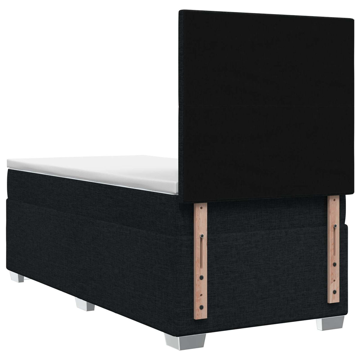 Κρεβάτι box spring με στρώμα Μαύρο 100 x 200 cm Ύφασμα - Pakobazaar