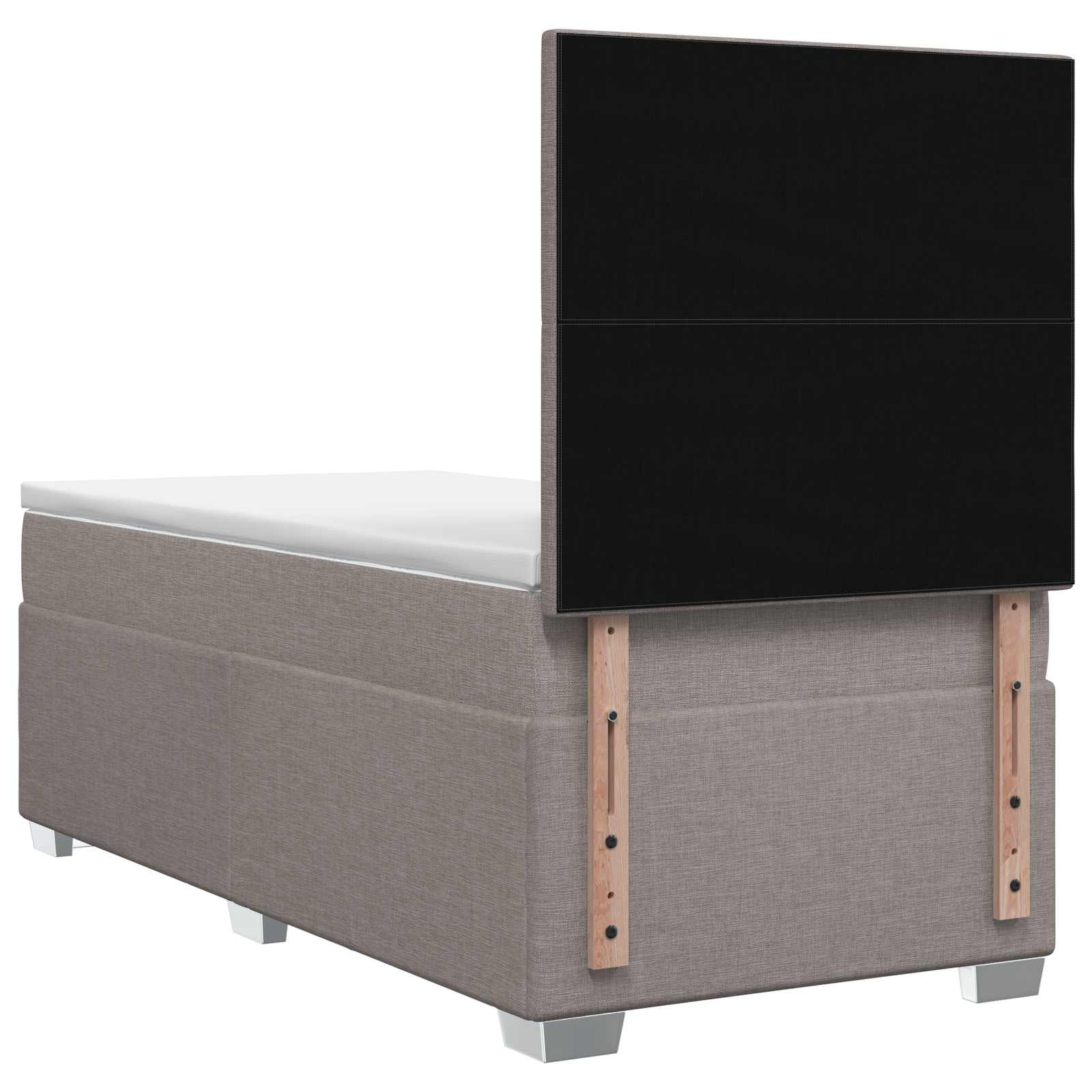 Κρεβάτι box spring με στρώμα Taupe 100 x 200 cm Ύφασμα - Pakobazaar