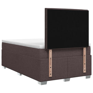 Κρεβάτι box spring με στρώμα Σκούρο Καφέ 120 x 190 cm Ύφασμα