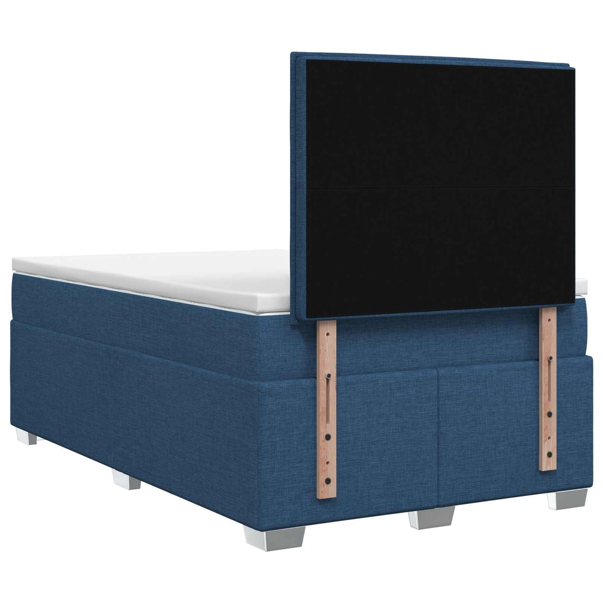 Κρεβάτι box spring με στρώμα Μπλε 120 x 190 cm Ύφασμα
