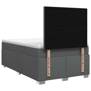 Κρεβάτι box spring με στρώμα Σκούρο Γκρι 120 x 190 cm Ύφασμα - Pakobazaar