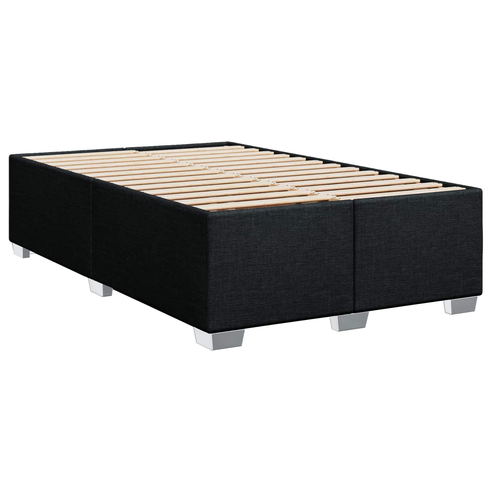 Κρεβάτι box spring με στρώμα Μαύρο 120 x 190 cm Ύφασμα - Pakobazaar