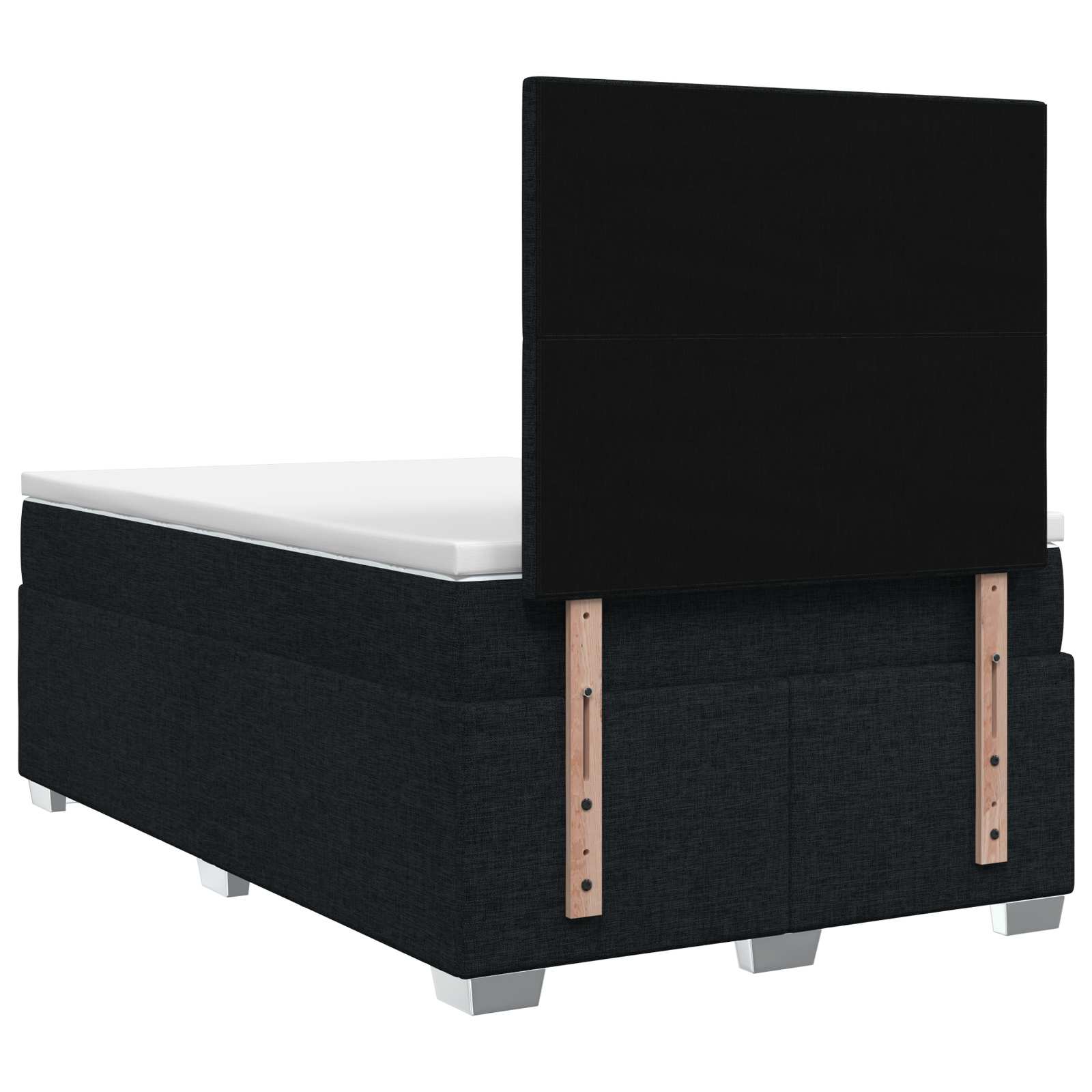 Κρεβάτι box spring με στρώμα Μαύρο 120 x 190 cm Ύφασμα - Pakobazaar