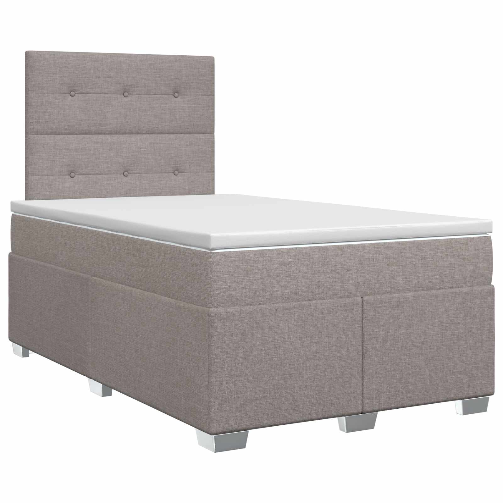 Κρεβάτι box spring με στρώμα Taupe 120 x 190 cm Ύφασμα