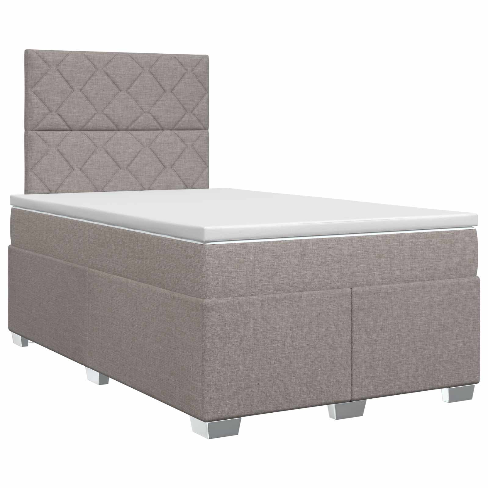 Κρεβάτι box spring με στρώμα Taupe 120 x 190 cm Ύφασμα - Pakobazaar
