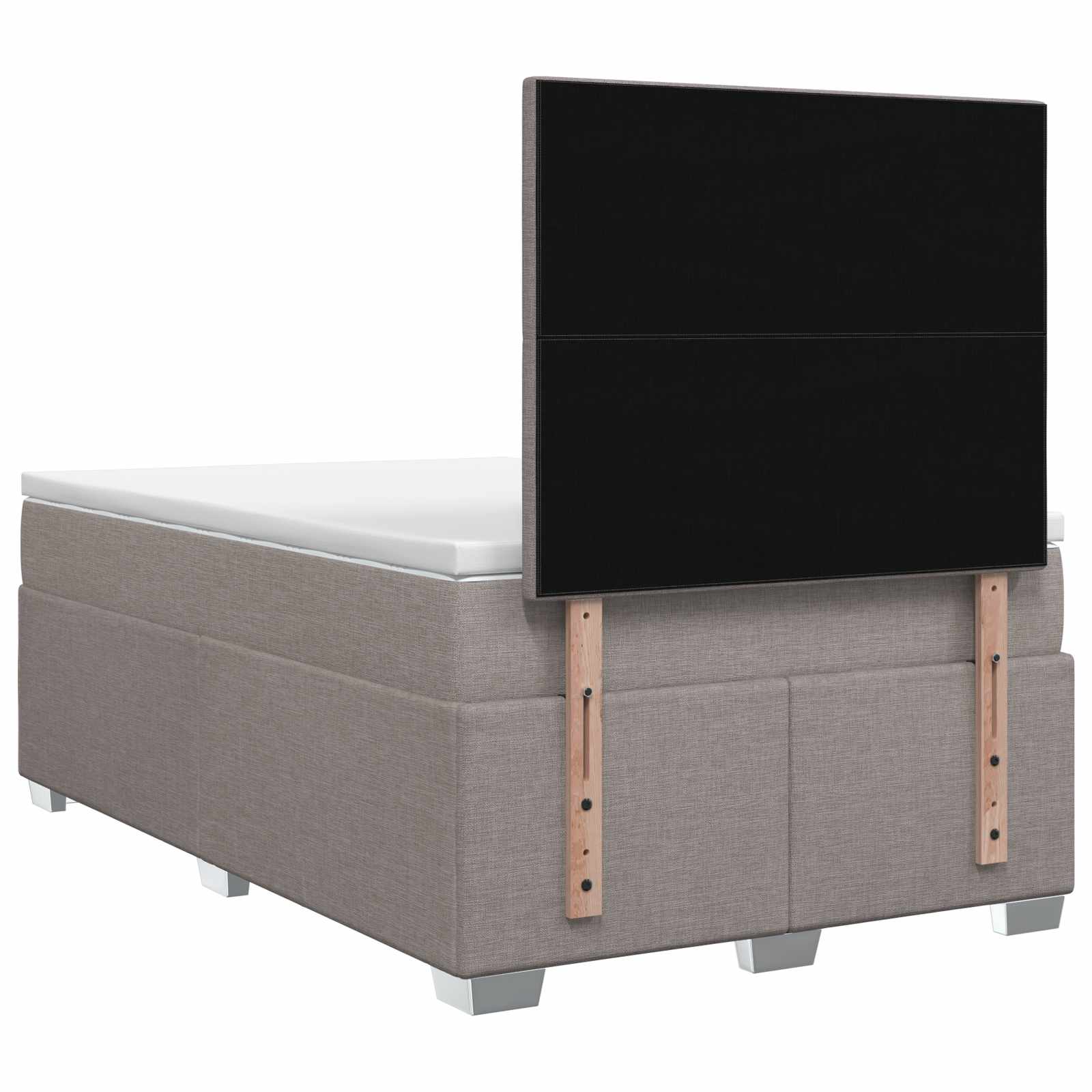Κρεβάτι box spring με στρώμα Taupe 120 x 190 cm Ύφασμα - Pakobazaar