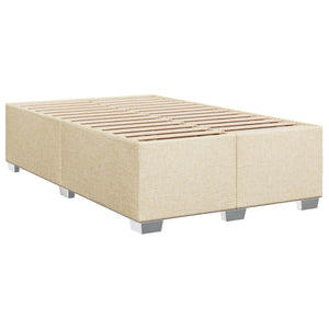 Κρεβάτι box spring με στρώμα Κρεμ 120 x 190 cm Ύφασμα - Pakobazaar