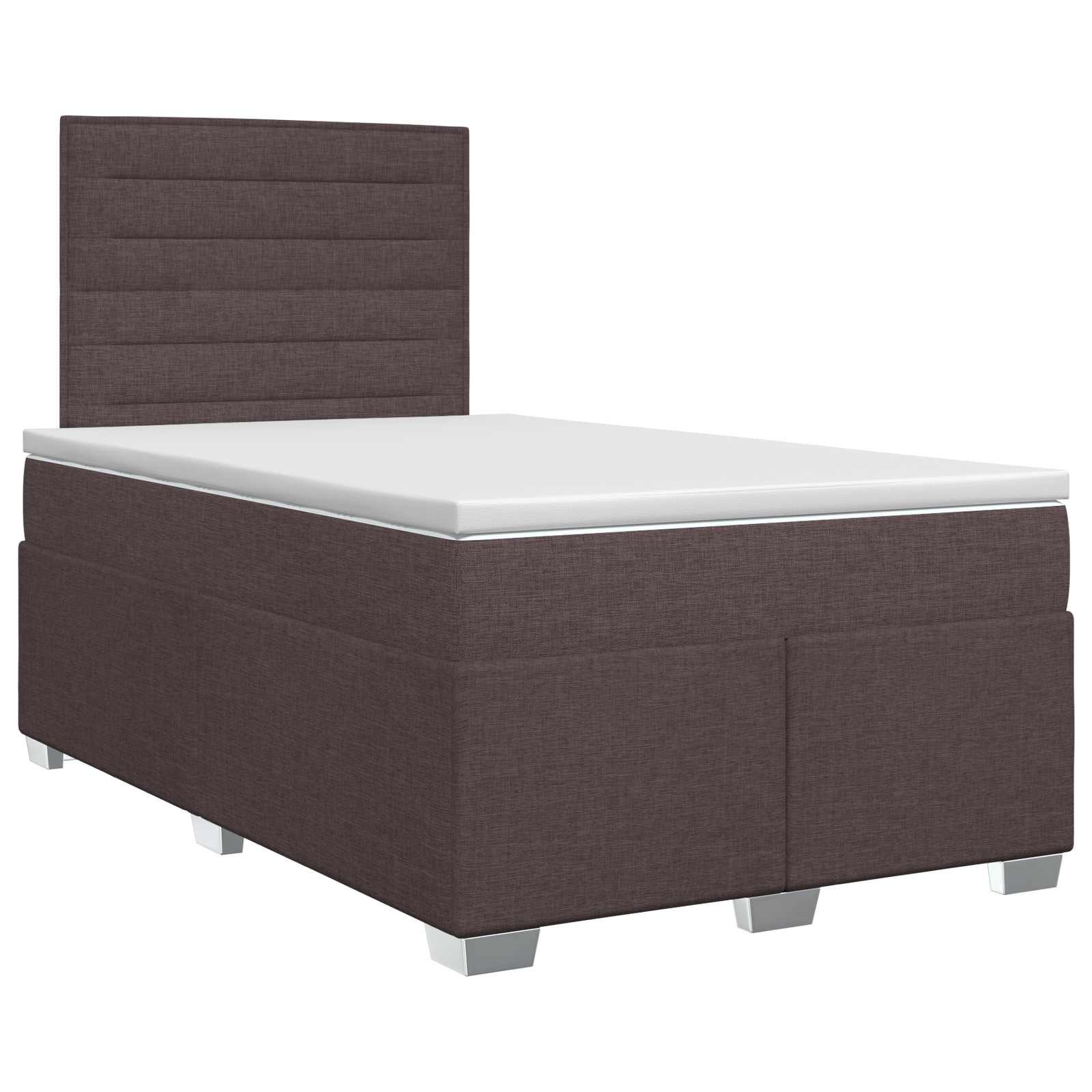 Κρεβάτι box spring με στρώμα Σκούρο Καφέ 120 x 200 cm Ύφασμα