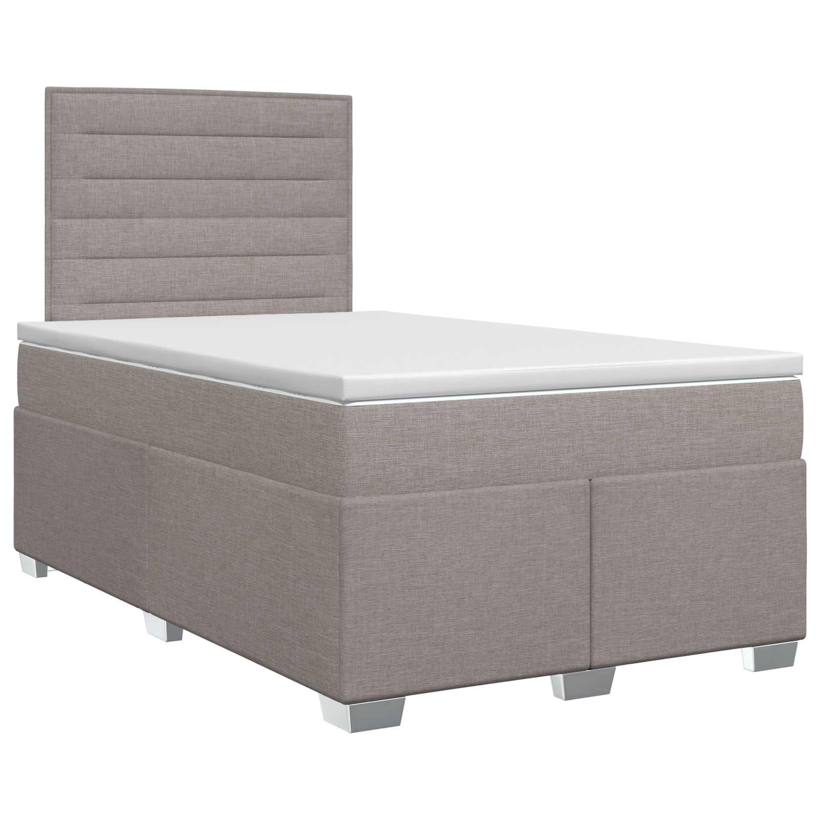 Κρεβάτι box spring με στρώμα Taupe 120 x 200 cm Ύφασμα