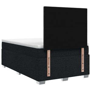 Κρεβάτι box spring με στρώμα Μαύρο 120 x 200 cm Ύφασμα - Pakobazaar