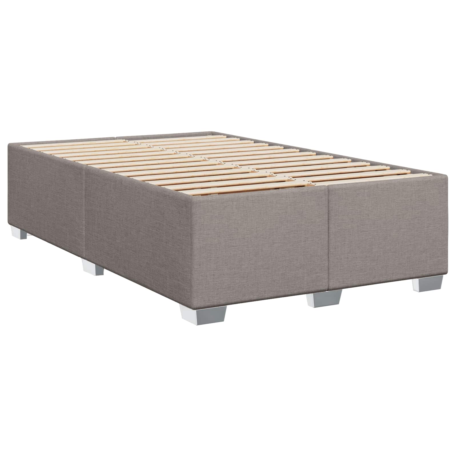 Κρεβάτι box spring με στρώμα Taupe 120 x 200 cm Ύφασμα - Pakobazaar