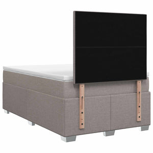 Κρεβάτι box spring με στρώμα Taupe 120 x 200 cm Ύφασμα - Pakobazaar