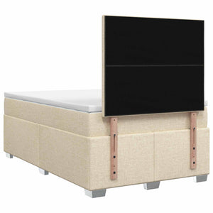Κρεβάτι box spring με στρώμα Κρεμ 120 x 200 cm Ύφασμα - Pakobazaar