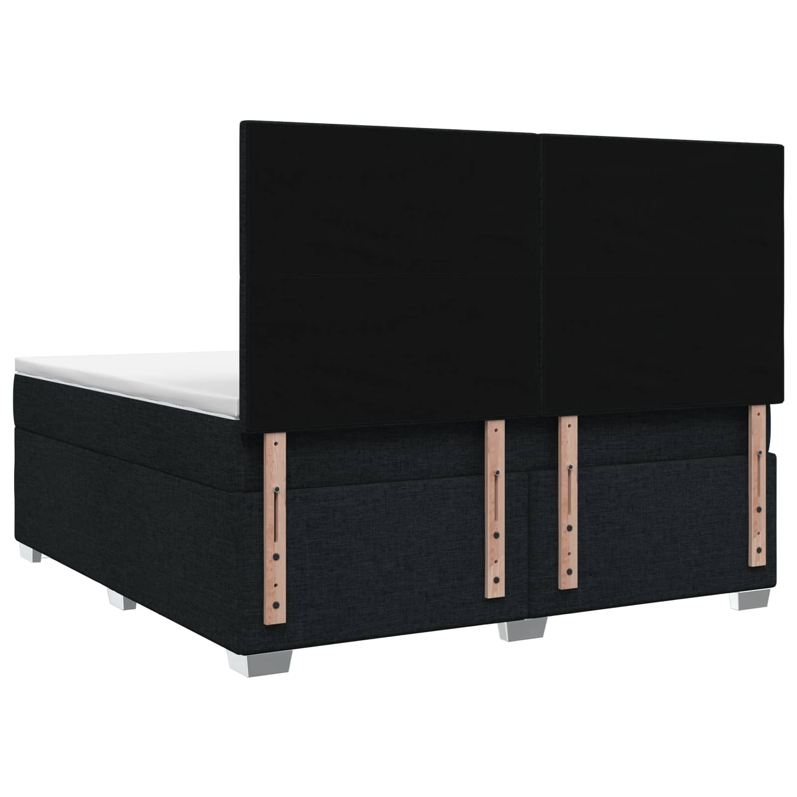 Κρεβάτι box spring με στρώμα Μαύρο 140 x 200 cm Ύφασμα - Pakobazaar