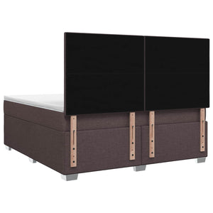 Κρεβάτι box spring με στρώμα Σκούρο Καφέ 140 x 200 cm Ύφασμα