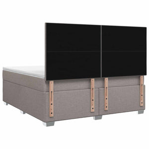Κρεβάτι box spring με στρώμα Taupe 140 x 200 cm Ύφασμα