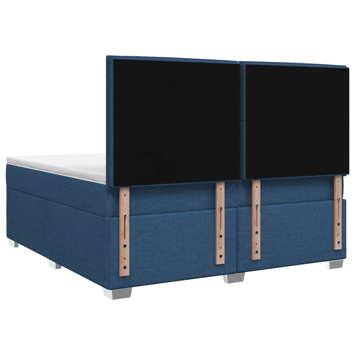 Κρεβάτι box spring με στρώμα Μπλε 160 x 200 cm Ύφασμα
