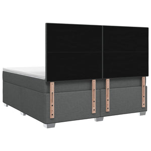 Κρεβάτι box spring με στρώμα Σκούρο Γκρι 160 x 200 cm Ύφασμα - Pakobazaar