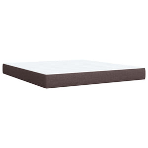 Κρεβάτι box spring με στρώμα Σκούρο Καφέ 180 x 200 cm Ύφασμα - Pakobazaar