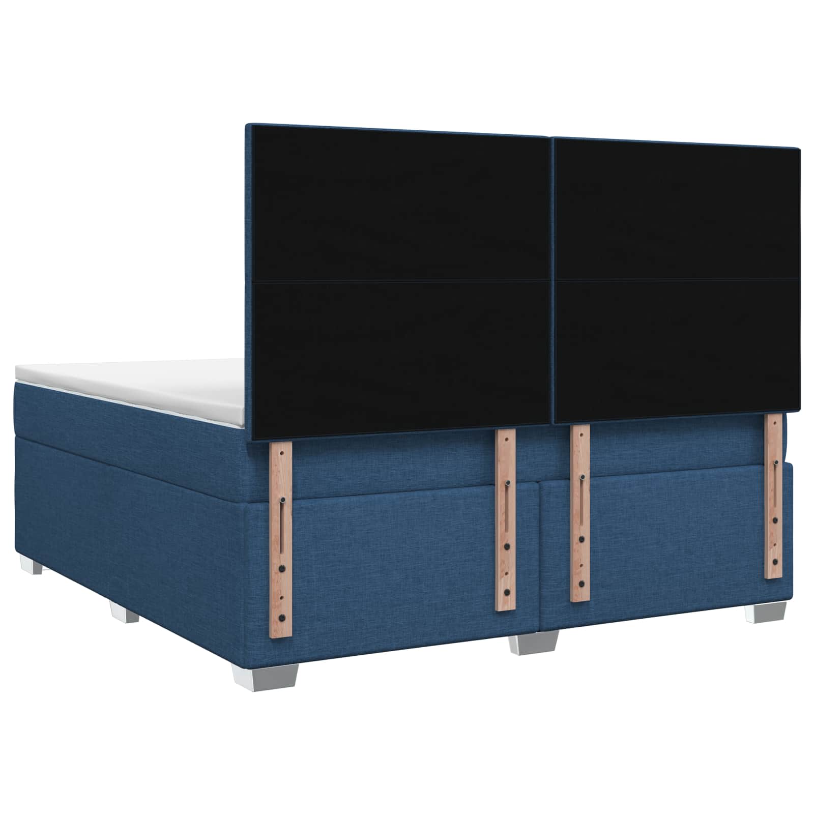 Κρεβάτι box spring με στρώμα Μπλε 180 x 200 cm Ύφασμα - Pakobazaar