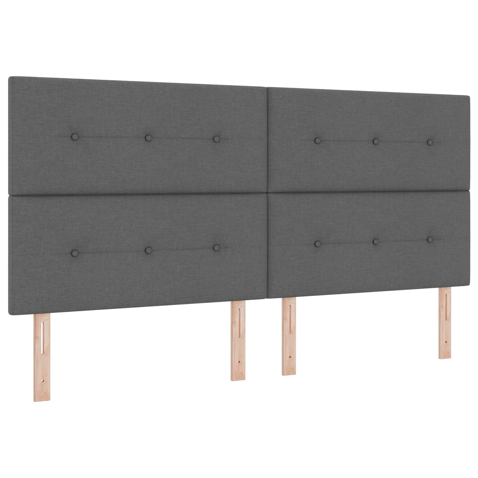 Κρεβάτι box spring με στρώμα Σκούρο Γκρι 200 x 200 cm Ύφασμα - Pakobazaar