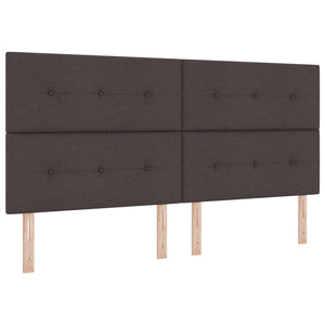 Κρεβάτι box spring με στρώμα Σκούρο Καφέ 200 x 200 cm Ύφασμα